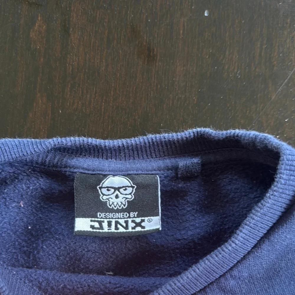 Blue and Red Graphic Hoodie with Soft Texture - Picture 2 of 3